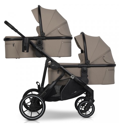 EasyGo Duoflex - rozwojowy wózek dla bliźniąt, rok po roku, zestaw 2w1 z opcją 3w1 i 4w1 | Savana Beiige